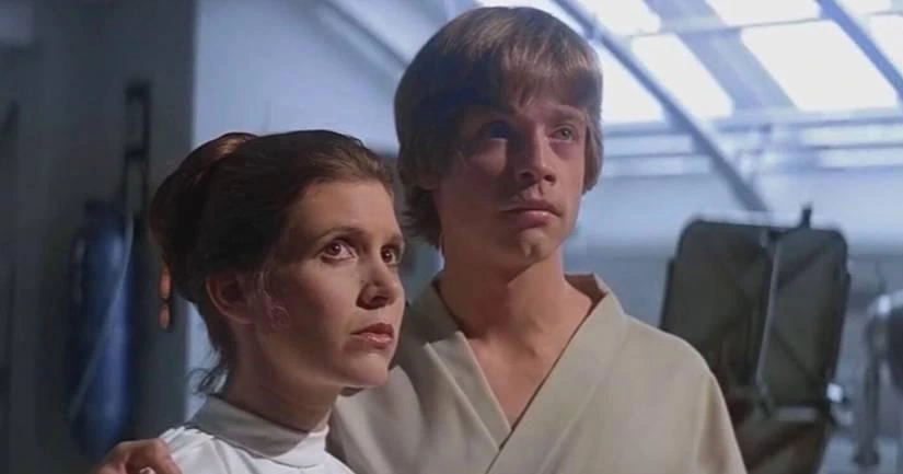 Кадр из Звездных войн с Кэрри Фишер