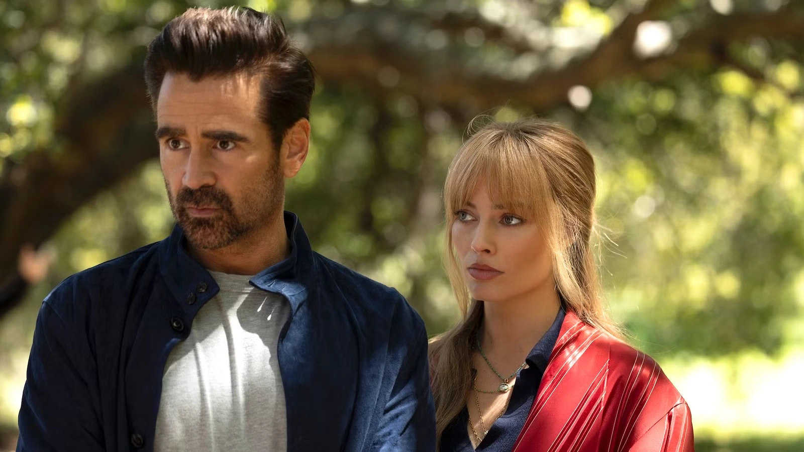 Колин Фаррелл и Марго Робби в фильме Большое смелое прекрасное путешествие