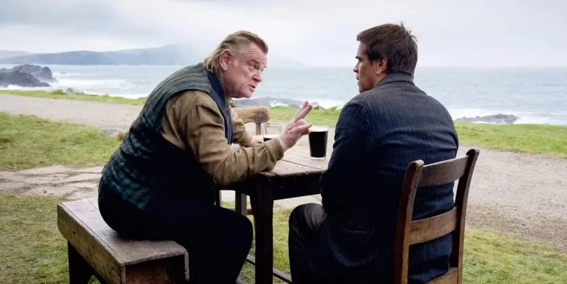 Колин Фаррелл и Брендан Глисон в фильме Банши Инишерина