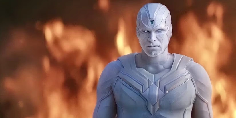 Пол Беттани в роли Белого Вижна в киновселенной Марвел