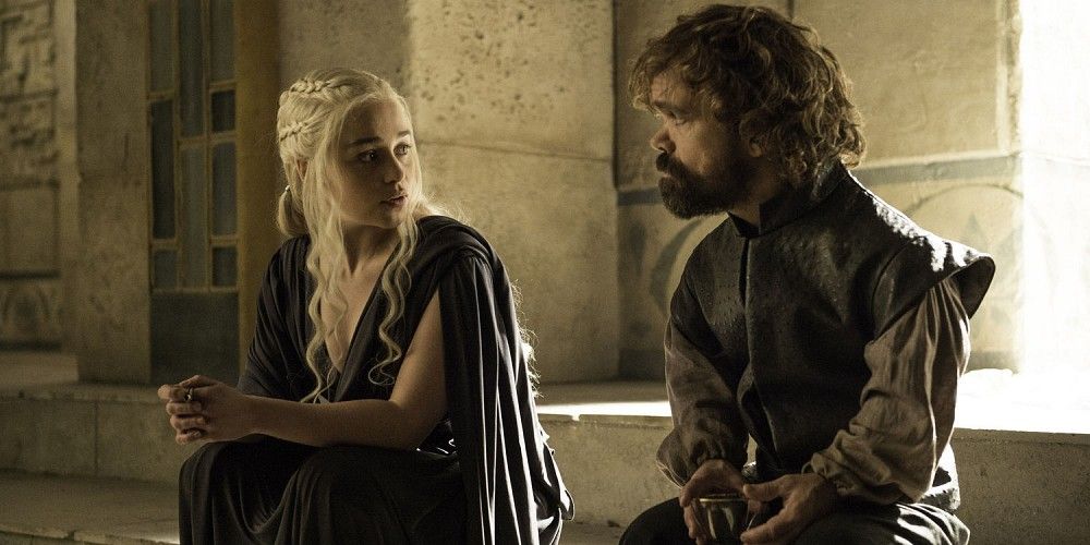 Emilia Clarke and Peter Dinklage in Game of Thrones Season 6 Episode 10